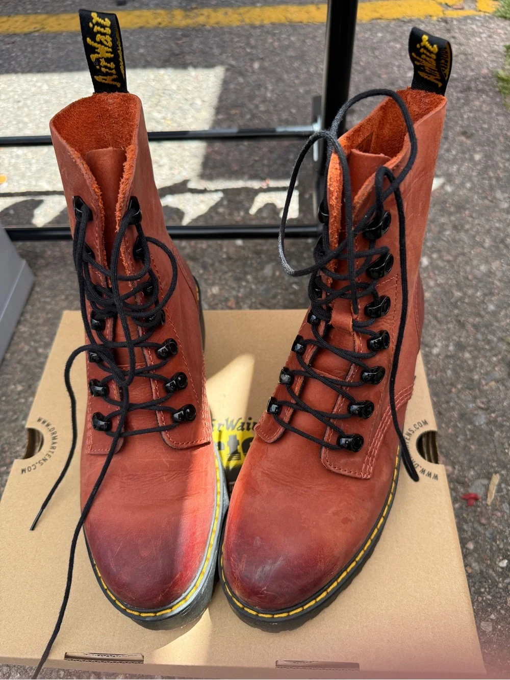 Doc Marten Leona Boot in Brick - Picture 3 of 6